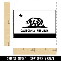California Flag Self-Inking Rubber Stamp Ink Stamper
