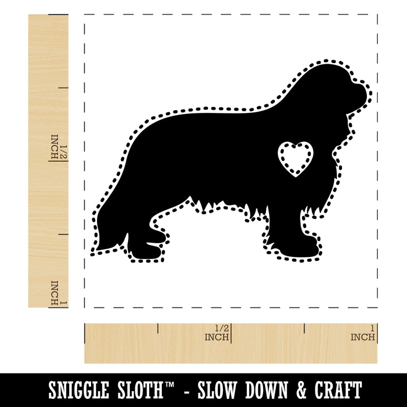 Cavalier King Charles Spaniel Dog with Heart Self-Inking Rubber Stamp Ink Stamper