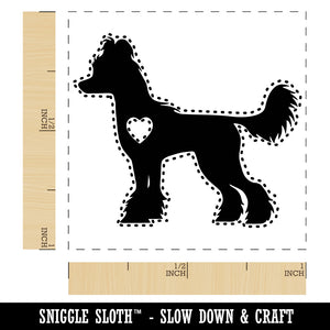 Chinese Crested Dog with Heart Self-Inking Rubber Stamp Ink Stamper