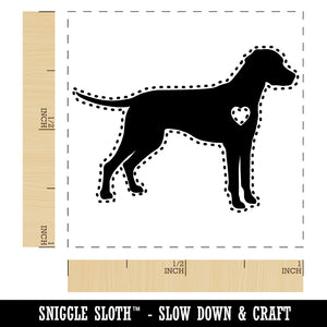 Dalmatian Dog with Heart Self-Inking Rubber Stamp Ink Stamper