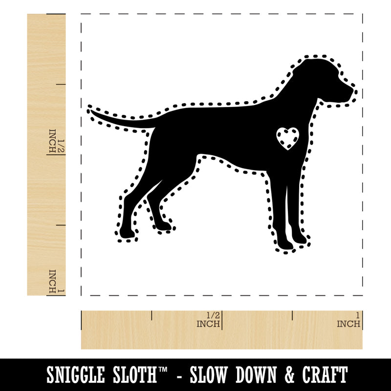 Dalmatian Dog with Heart Self-Inking Rubber Stamp Ink Stamper