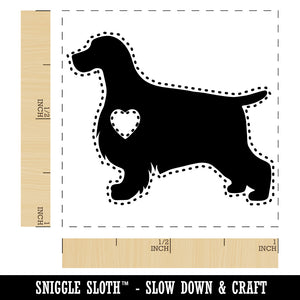 English Cocker Spaniel Dog with Heart Self-Inking Rubber Stamp Ink Stamper