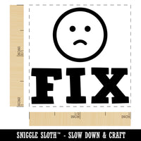 Fix with Frown Face Teacher Motivation Self-Inking Rubber Stamp Ink Stamper