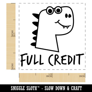 Full Credit Dinosaur Teacher Motivation Self-Inking Rubber Stamp Ink Stamper