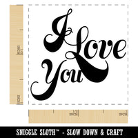 I Love You Elegant Text Self-Inking Rubber Stamp Ink Stamper