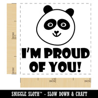 I'm Proud of You Happy Panda Teacher Motivation Self-Inking Rubber Stamp Ink Stamper