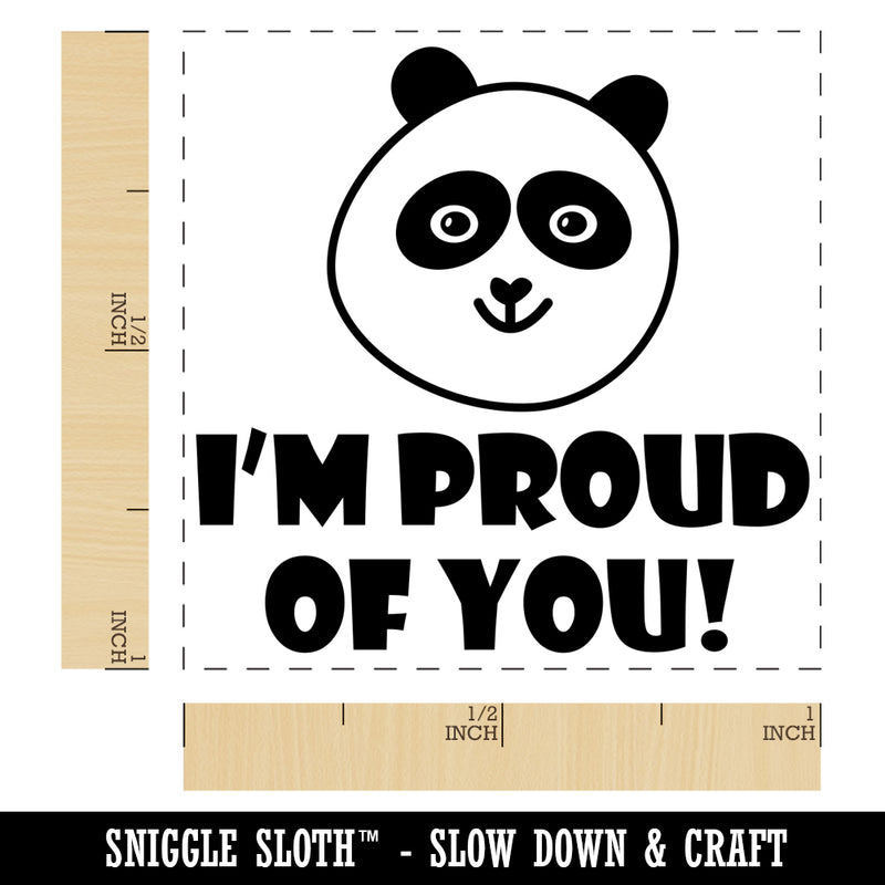 I'm Proud of You Happy Panda Teacher Motivation Self-Inking Rubber Stamp Ink Stamper