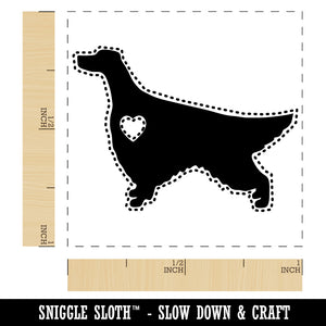 Irish Setter Dog with Heart Self-Inking Rubber Stamp Ink Stamper