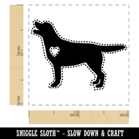 Labrador Retriever Dog with Heart Self-Inking Rubber Stamp Ink Stamper