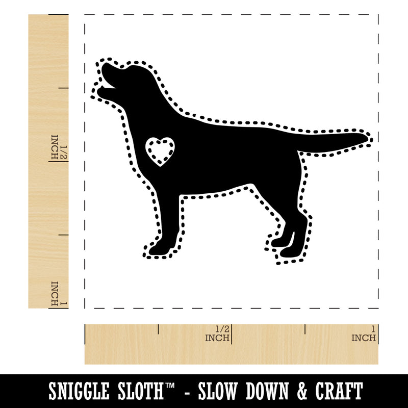 Labrador Retriever Dog with Heart Self-Inking Rubber Stamp Ink Stamper