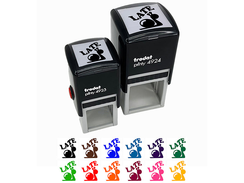 Late Snail Teacher Motivation Self-Inking Rubber Stamp Ink Stamper