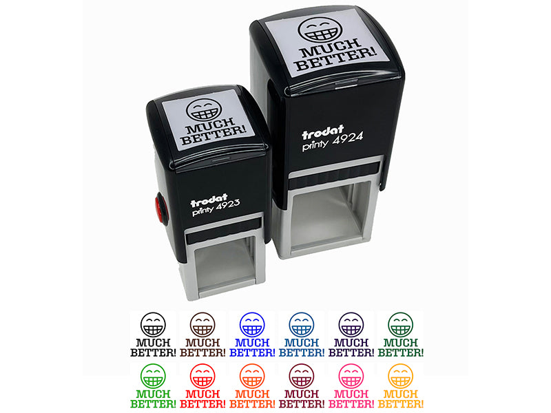 Much Better Happy Smile Face Teacher Motivation Self-Inking Rubber Stamp Ink Stamper