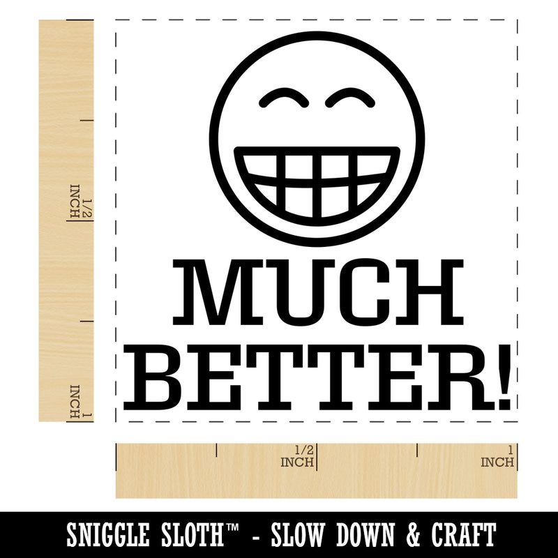 Much Better Happy Smile Face Teacher Motivation Self-Inking Rubber Stamp Ink Stamper