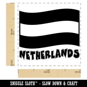 Netherlands Waving Flag Cute Self-Inking Rubber Stamp Ink Stamper