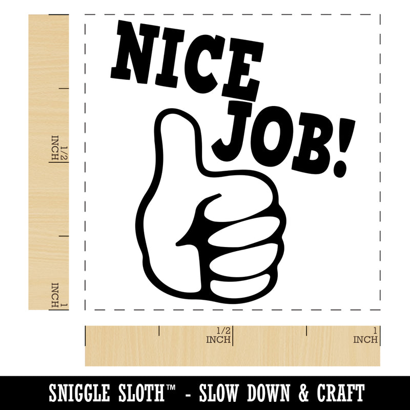 Nice Job Thumbs Up Teacher Motivational Self-Inking Rubber Stamp Ink Stamper