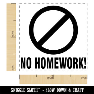 No Homework Teacher Motivation Self-Inking Rubber Stamp Ink Stamper