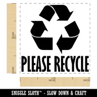 Please Recycle with Symbol Self-Inking Rubber Stamp Ink Stamper