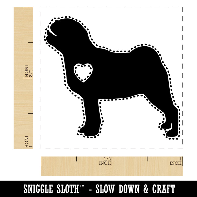 Pug Dog with Heart Self-Inking Rubber Stamp Ink Stamper