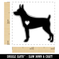 Rat Terrier Dog with Heart Self-Inking Rubber Stamp Ink Stamper