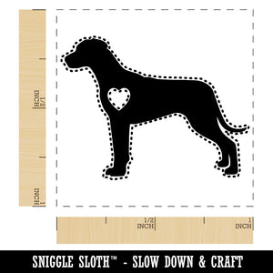 Rhodesian Ridgeback Dog with Heart Self-Inking Rubber Stamp Ink Stamper