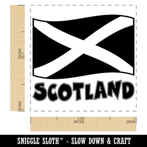 Scotland with Waving Flag Cute Self-Inking Rubber Stamp Ink Stamper