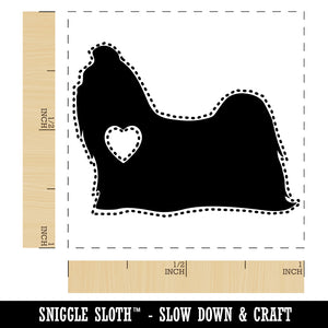 Shih Tzu Dog with Heart Self-Inking Rubber Stamp Ink Stamper