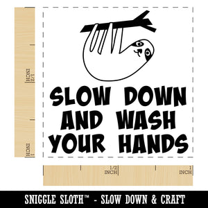Slow Down Wash Your Hands Slow Teacher Motivation Self-Inking Rubber Stamp Ink Stamper