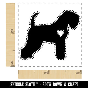 Soft Coated Wheaten Terrier Dog with Heart Self-Inking Rubber Stamp Ink Stamper