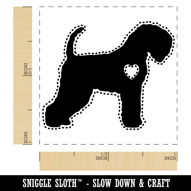 Soft Coated Wheaten Terrier Dog with Heart Self-Inking Rubber Stamp Ink Stamper