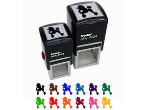 Standard Poodle Dog with Heart Self-Inking Rubber Stamp Ink Stamper