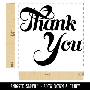 Thank You Elegant Text Self-Inking Rubber Stamp Ink Stamper