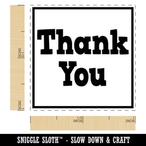 Thank You in Box Self-Inking Rubber Stamp Ink Stamper