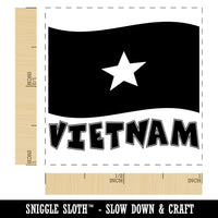 Vietnam with Waving Flag Cute Self-Inking Rubber Stamp Ink Stamper