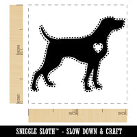 Weimaraner Dog with Heart Self-Inking Rubber Stamp Ink Stamper