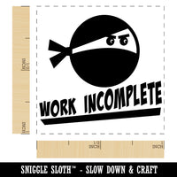 Work Incomplete Ninja Teacher Motivation Self-Inking Rubber Stamp Ink Stamper