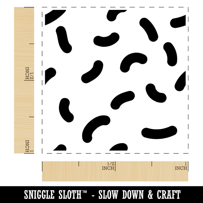 Abstract Squiggle Jelly Bean Pattern Background Self-Inking Rubber Stamp Ink Stamper