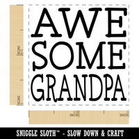 Awesome Grandpa Fun Text Self-Inking Rubber Stamp Ink Stamper