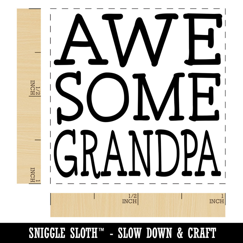 Awesome Grandpa Fun Text Self-Inking Rubber Stamp Ink Stamper