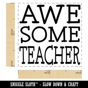 Awesome Teacher Fun Text Self-Inking Rubber Stamp Ink Stamper