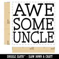 Awesome Uncle Fun Text Self-Inking Rubber Stamp Ink Stamper