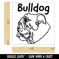 Bulldog Face Profile Sketch Self-Inking Rubber Stamp Ink Stamper