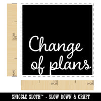 Change of Plans Text Self-Inking Rubber Stamp Ink Stamper