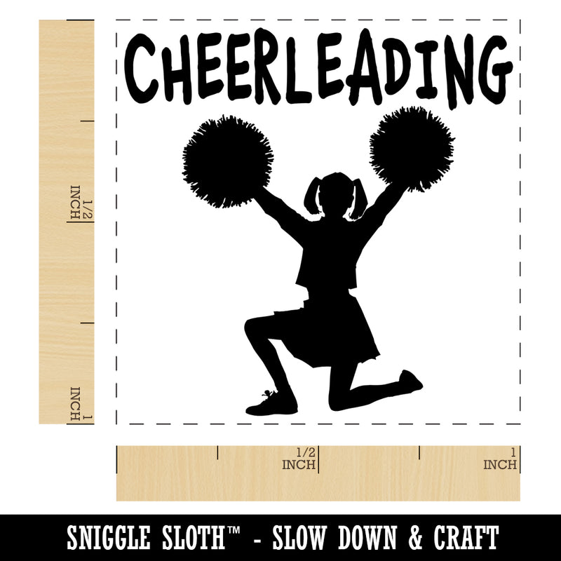 Cheerleading Cheerleader Fun Text Self-Inking Rubber Stamp Ink Stamper