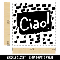 Ciao Hello Italian Doodle Self-Inking Rubber Stamp Ink Stamper