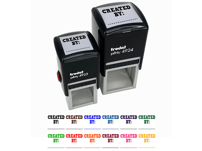 Created By Fill In Self-Inking Rubber Stamp Ink Stamper