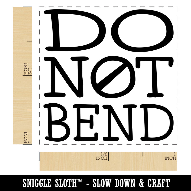 Do Not Bend Stacked Fun Text Self-Inking Rubber Stamp Ink Stamper