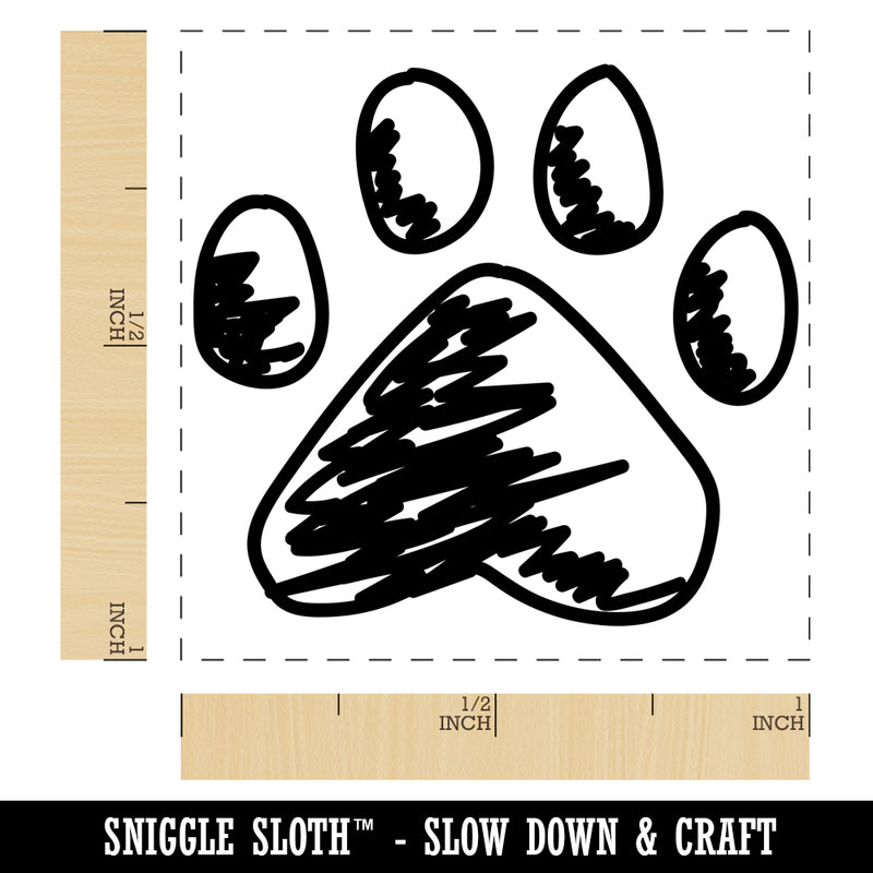 Dog Paw Sketch Self-Inking Rubber Stamp Ink Stamper