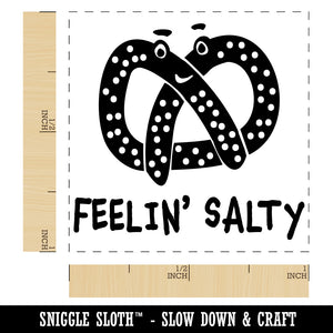 Feeling Salty Kawaii Pretzel Cute Self-Inking Rubber Stamp Ink Stamper