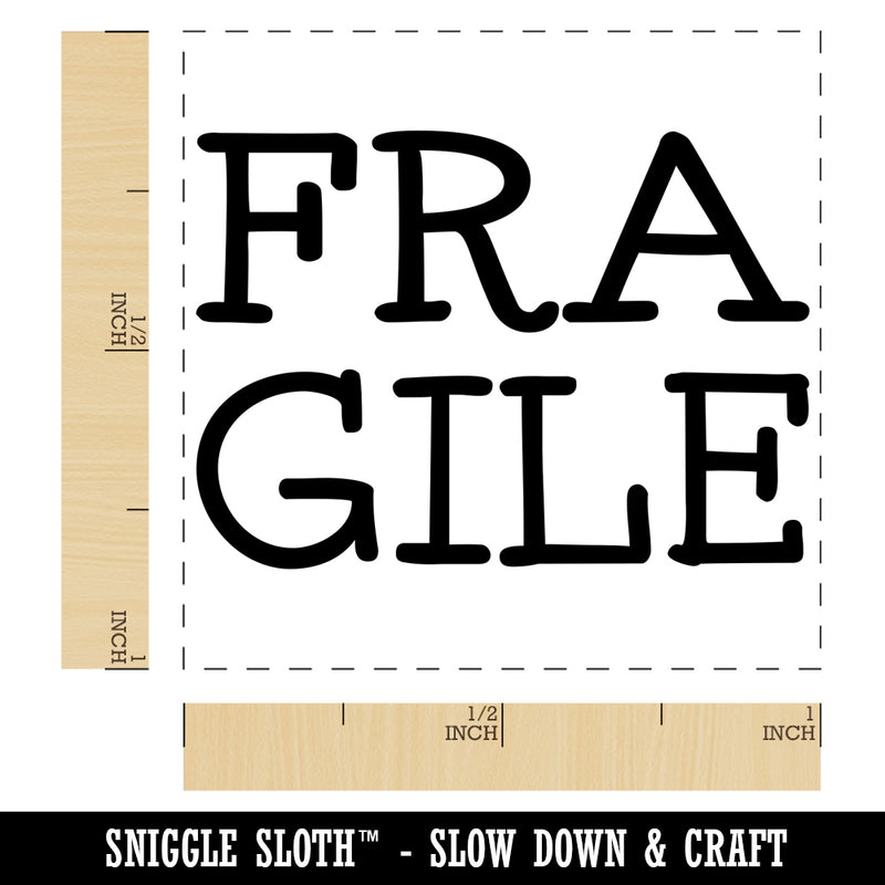 Fragile Stacked Fun Text Self-Inking Rubber Stamp Ink Stamper