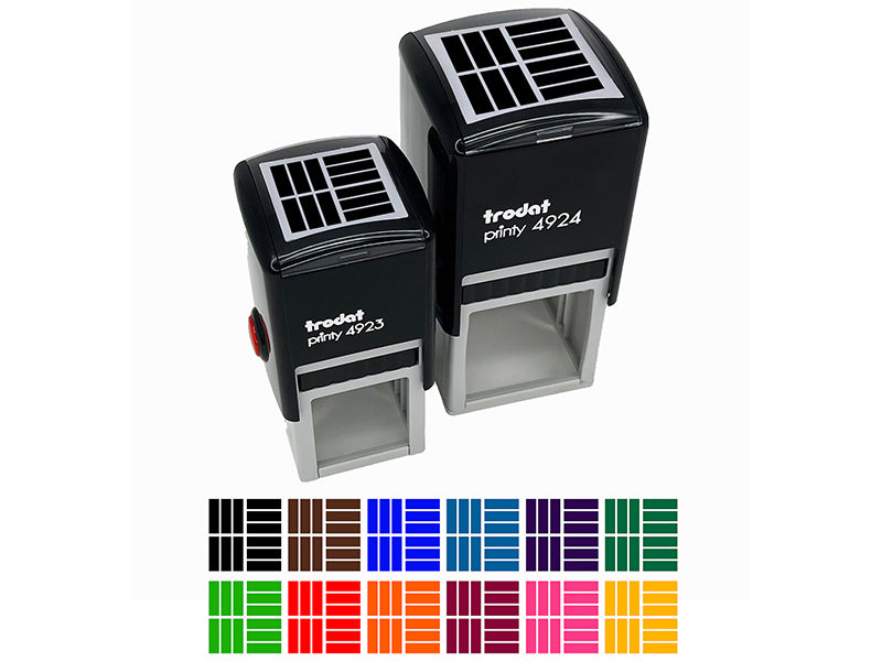 Fun Geometric Rectangle Bricks Background Self-Inking Rubber Stamp Ink Stamper